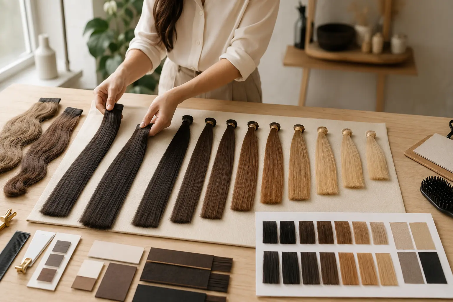 Extension length consultation chart for best hair extension lengths for salon inventory