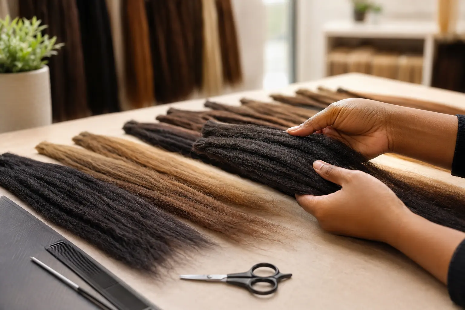 Bulk hair texture close-up for locs for bulk human hair for loc extensions: buyer guide