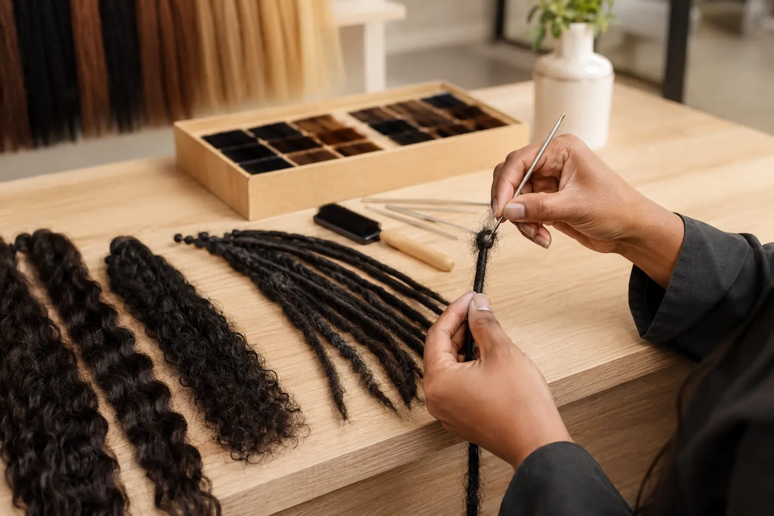 Small loc repair process for bulk human hair for loc extensions: buyer guide