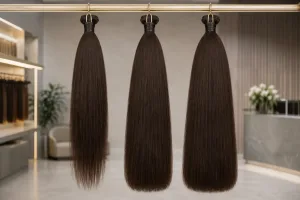 Single double and super double drawn hair bundles with different end fullness
