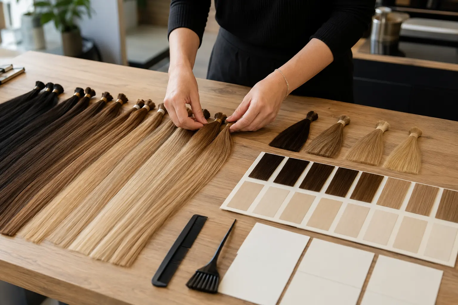 Wholesale color ordering checklist for human hair color chart for salons: #1b to #613