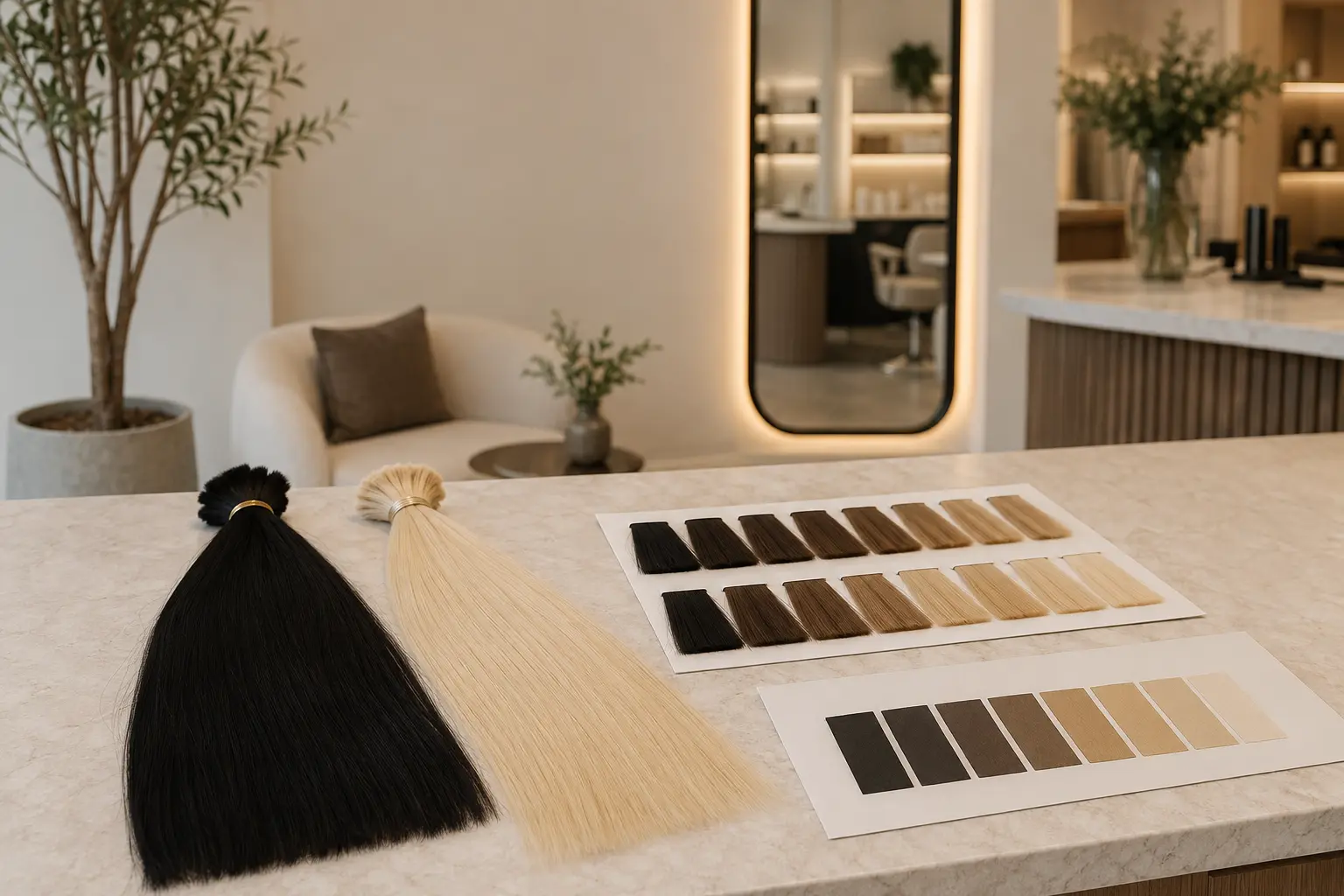Color base decision matrix for natural black vs 613 bulk hair for custom coloring