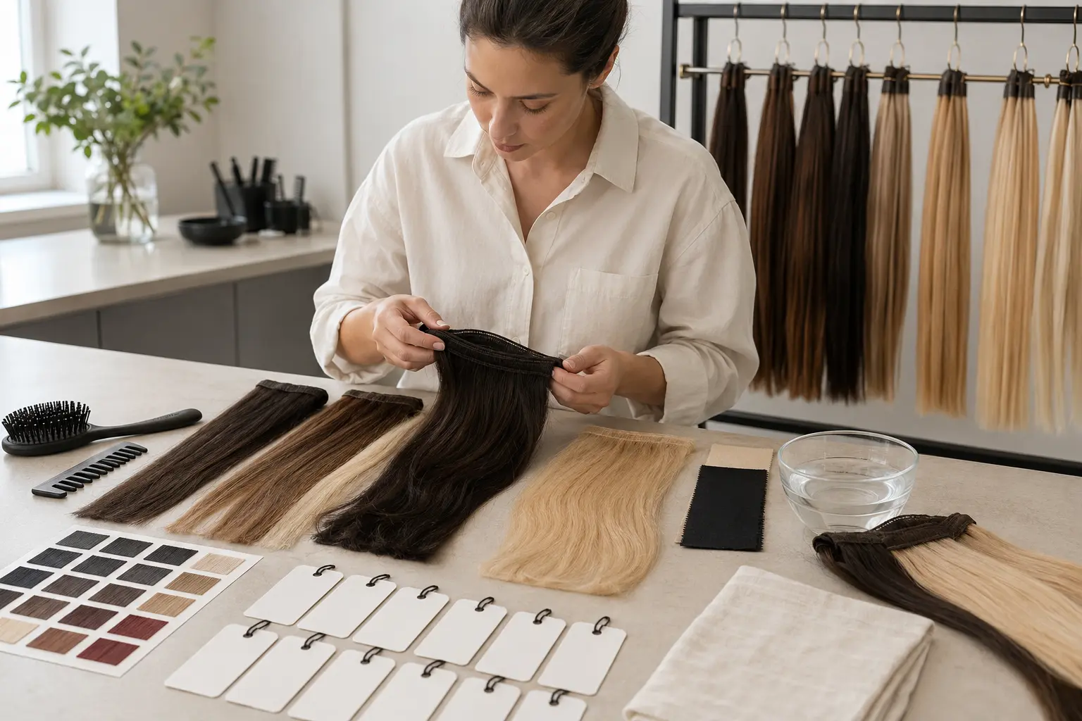 Printable receiving checklist layout for weft hair quality checklist for wholesale buyers